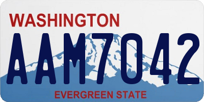 WA license plate AAM7042