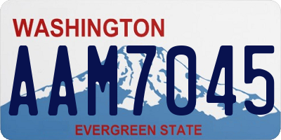 WA license plate AAM7045