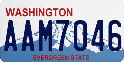 WA license plate AAM7046