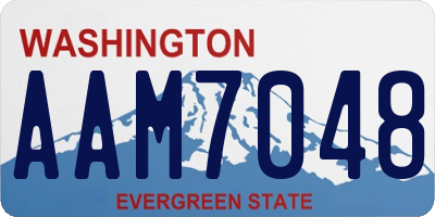 WA license plate AAM7048