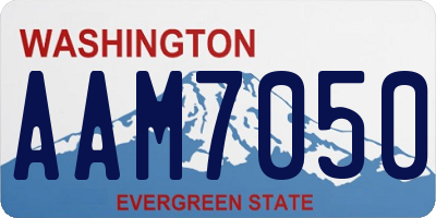 WA license plate AAM7050