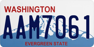 WA license plate AAM7061