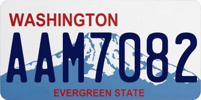 WA license plate AAM7082