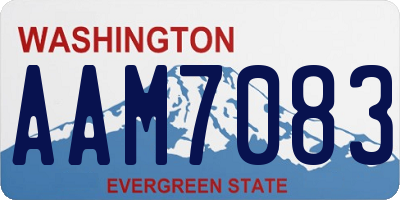 WA license plate AAM7083