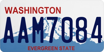 WA license plate AAM7084