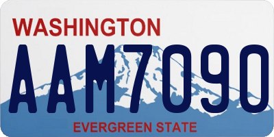 WA license plate AAM7090