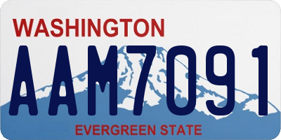 WA license plate AAM7091