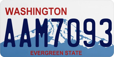 WA license plate AAM7093