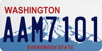 WA license plate AAM7101