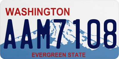 WA license plate AAM7108