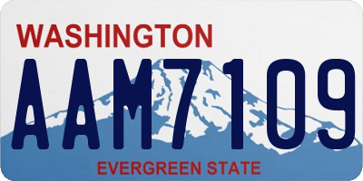 WA license plate AAM7109