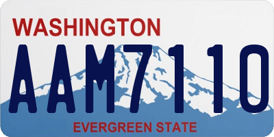WA license plate AAM7110