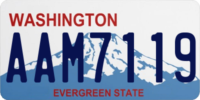 WA license plate AAM7119