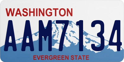 WA license plate AAM7134