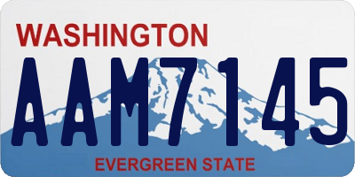 WA license plate AAM7145