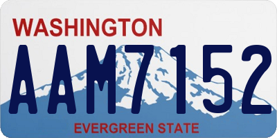 WA license plate AAM7152