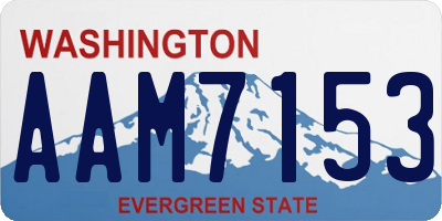 WA license plate AAM7153