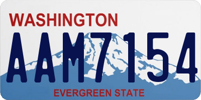WA license plate AAM7154