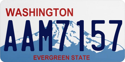 WA license plate AAM7157