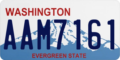 WA license plate AAM7161