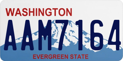 WA license plate AAM7164