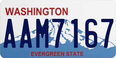 WA license plate AAM7167