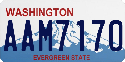 WA license plate AAM7170
