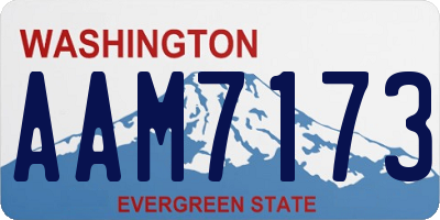 WA license plate AAM7173
