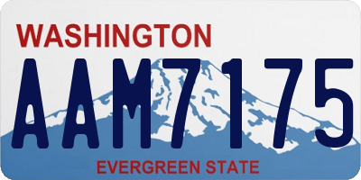 WA license plate AAM7175