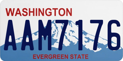 WA license plate AAM7176