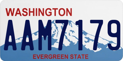 WA license plate AAM7179