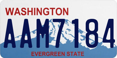 WA license plate AAM7184