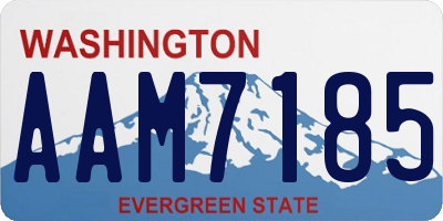 WA license plate AAM7185