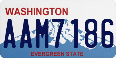 WA license plate AAM7186