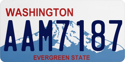 WA license plate AAM7187