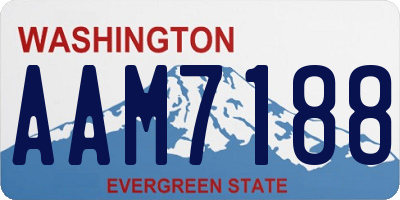 WA license plate AAM7188