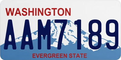 WA license plate AAM7189