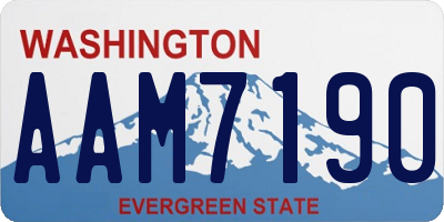 WA license plate AAM7190