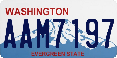 WA license plate AAM7197