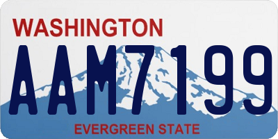 WA license plate AAM7199