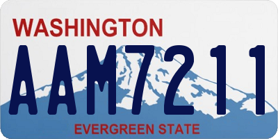 WA license plate AAM7211