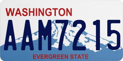 WA license plate AAM7215