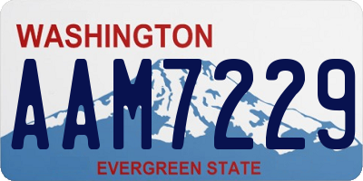 WA license plate AAM7229