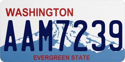 WA license plate AAM7239