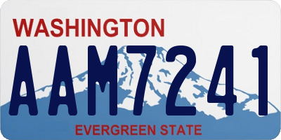 WA license plate AAM7241