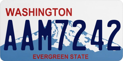 WA license plate AAM7242