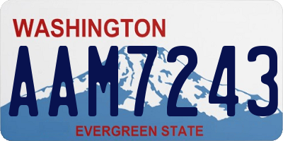 WA license plate AAM7243