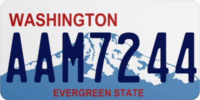 WA license plate AAM7244