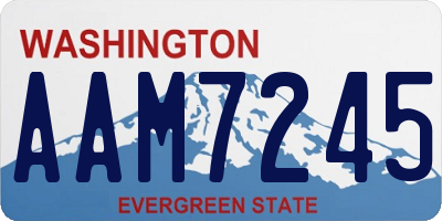WA license plate AAM7245