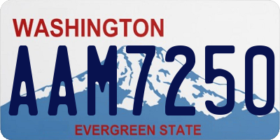 WA license plate AAM7250